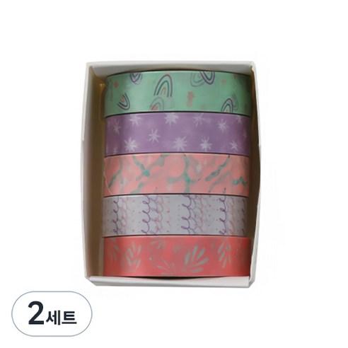 꼬까 다꾸 마스킹 테이프 5개입, 10, 2세트