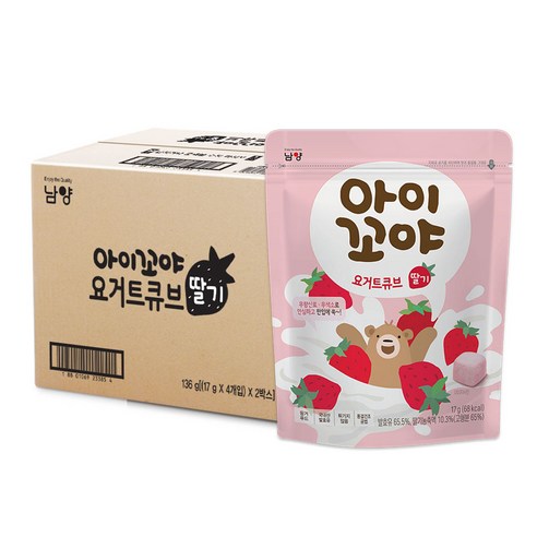 아이꼬야 요거트큐브, 8개, 17g, 딸기