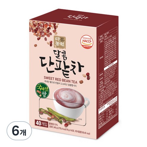 다농원 달콤 단팥차, 16g, 40개입, 6개