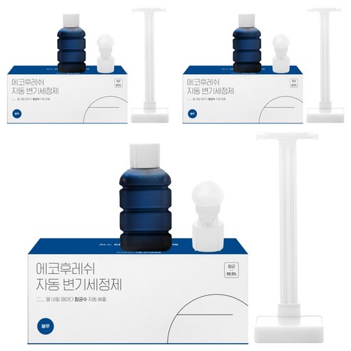 에코후레쉬 블루 자동 변기세정제 세트, 100ml, 3세트