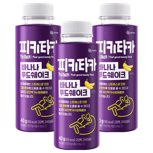 피키타카 대상 바나나 푸드쉐이크, 40g, 3개