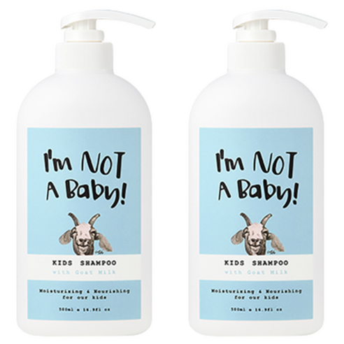 아임낫어베이비 고트밀크 키즈 샴푸, 500ml, 2개