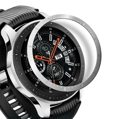 디씨네트워크 46mm 알루미늄 베젤링 갤럭시워치 악세서리, Silver, 1개