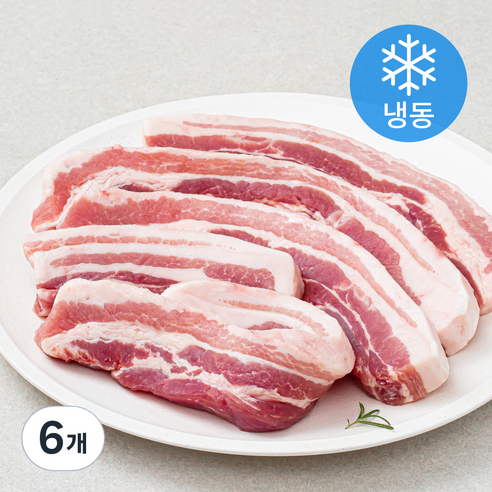 데일리이츠 오스트리아산 MAUM 삼겹살 구이용 20mm (냉동), 1kg, 6개