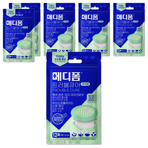 메디폼 트러블 큐어 스팟패치, 12개입, 6개
