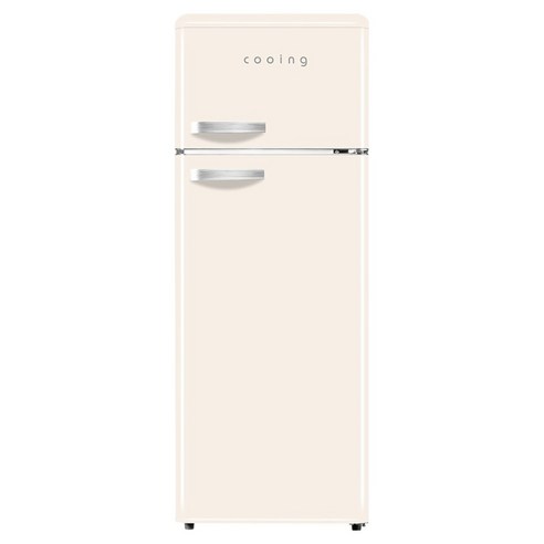 쿠잉전자 클래식 레트로 208L 2도어 냉장고 방문설치, REF-D215C