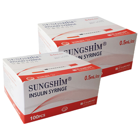 성심메디칼 인슐린 주사기 0.5ml 8mm 31g 100개입, 2개