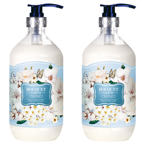 부케가르니 딥퍼퓸 트리트먼트 베이비파우더, 1000ml, 2개