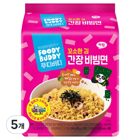 푸디버디 간장 비빔면 86g, 20개