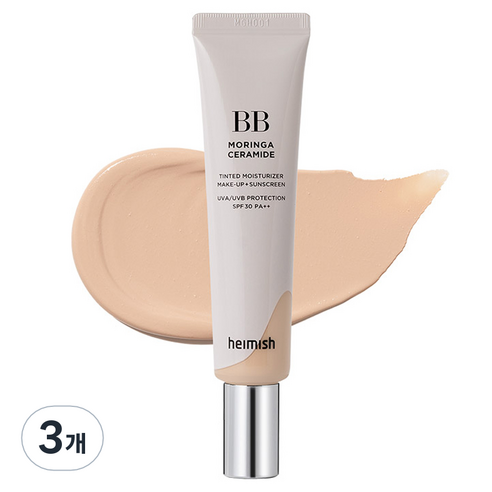 헤이미쉬 모링가 세라마이드 비비크림 SPF30 PA++, 21 라이트 베이지, 30ml, 3개