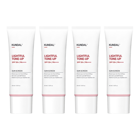 쿤달 데일리 라이트풀 톤업 선크림 SPF50+ PA++++, 40ml, 4개