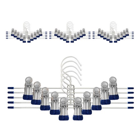 논슬립 집게 치마 바지걸이, 네이비, 20개