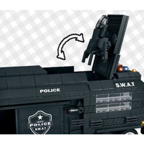 짜릿한 액션과 창의적인 놀이를 위한 경찰 특공대 경찰차 레고 호환 블록