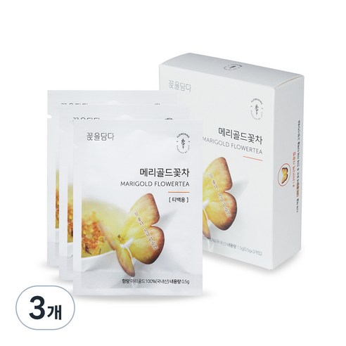 꽃을담다 나비티백 메리골드꽃차, 500mg, 3개입, 3개
