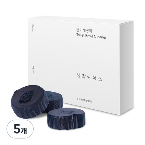 생활공작소 변기 세정제 16p, 640g, 5개