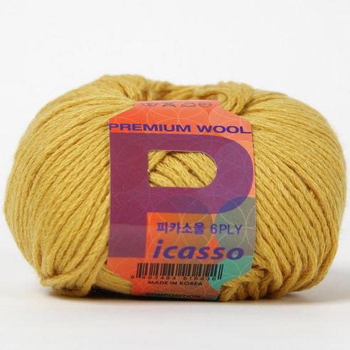 실바람 피카소울 6PLY 뜨개실, 16 (겨자)