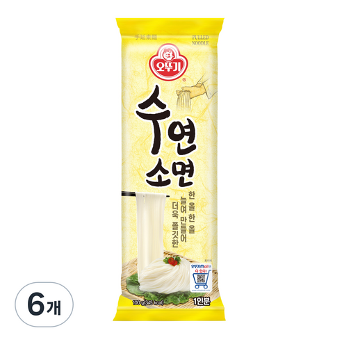 오뚜기 옛날국수 수연소면, 100g, 6개