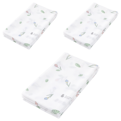 밤부베베 대나무 시그니처 사각 기저귀 아기꽃망울, 화이트, 9개