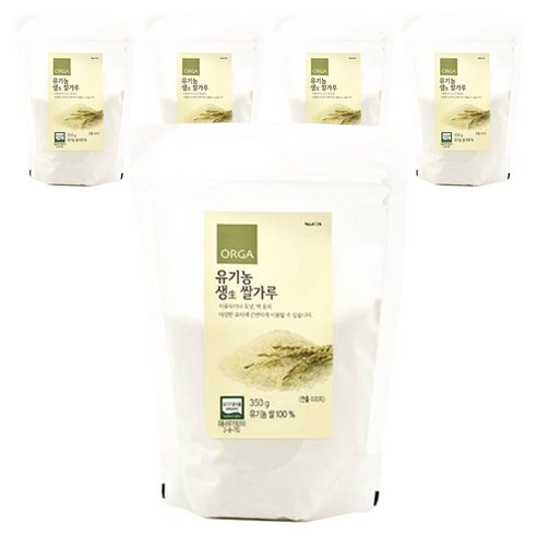 올가홀푸드 올가 유기농 생쌀가루, 350g, 5개