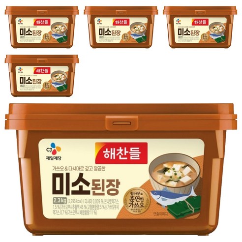 해찬들 미소된장, 2.3kg, 5개