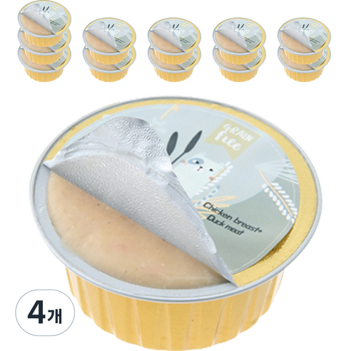 펫파운드 미니 간식캔, 혼합맛(닭가슴살/오리고기), 50g, 48개