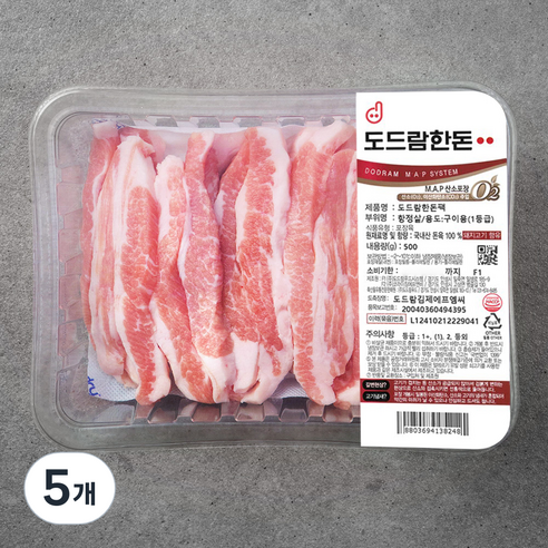 도드람한돈 항정살 구이용 1등급 (냉장), 500g, 5개
