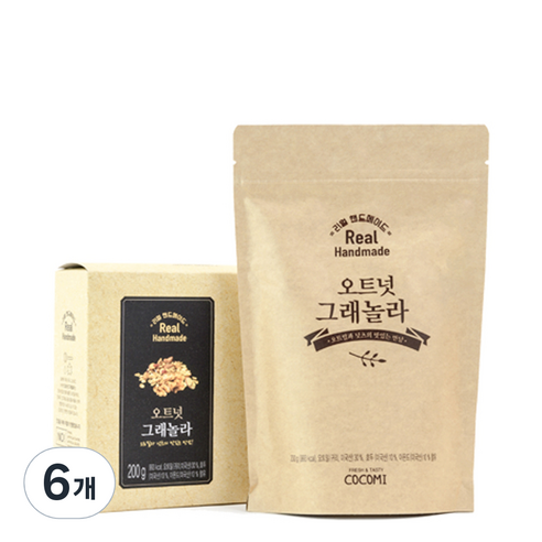 코코미 오트넛 그래놀라 시리얼, 200g, 6개