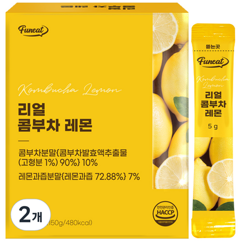 퍼니트 리얼 콤부차 30포, 150g, 2개