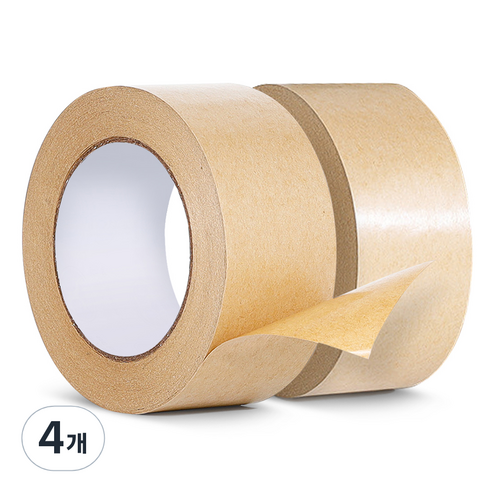 아뜰라임 크라프트 찢어쓰는 종이 포장 박스 테이프 48mm x 50m, 4개