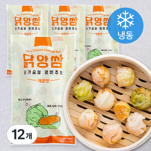 닭가슴살 양배추쌈 매운맛 (냉동), 280g, 12개