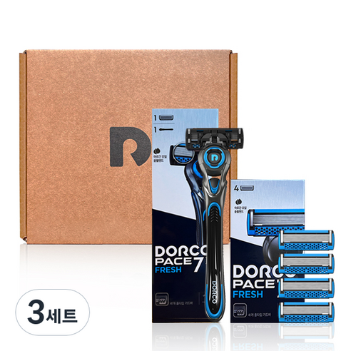 도루코 페이스 스타터킷 프레쉬, 면도기 + 면도날 5p, 3세트