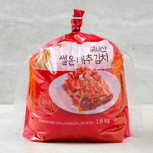 곰곰 국내산 썰은 배추 김치, 1.8kg, 1개 
냉장/냉동/간편요리