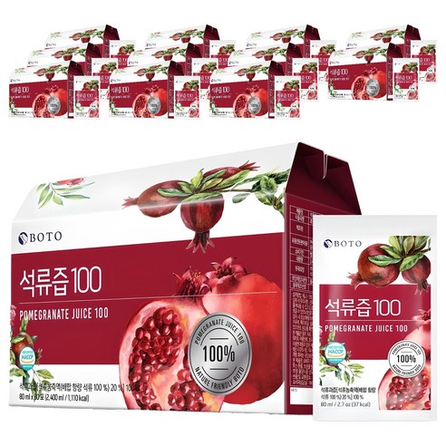 보뚜 석류즙 100, 80ml, 360개