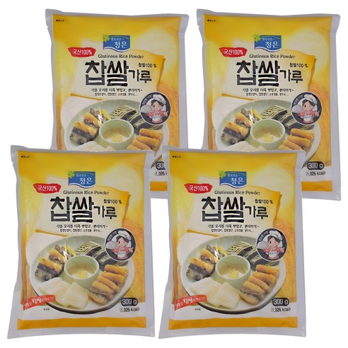 청은에프엔비 국산 찹쌀가루, 300g, 4개