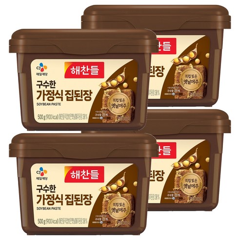 해찬들 구수한 가정식 집된장, 500g, 4개
