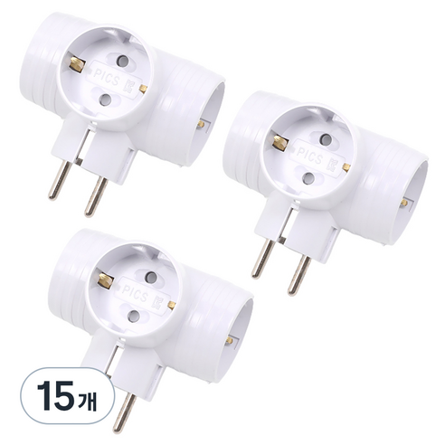 에코파워탭 T자 멀티탭 3구 EPM-403T, 6cm, 15개