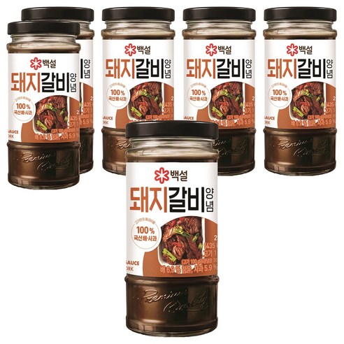 백설 돼지갈비 양념, 290g, 6개