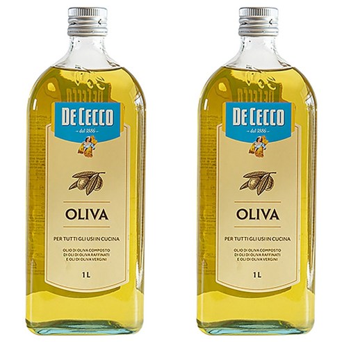 데체코 DE CECCO 퓨어 올리브오일, 1L, 2개
