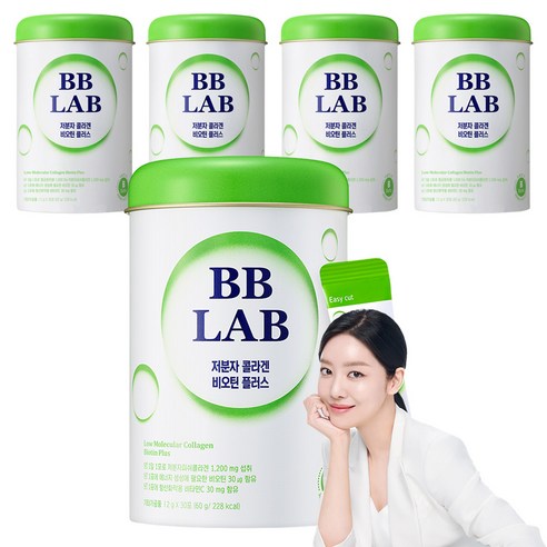 비비랩 저분자 콜라겐 비오틴 플러스, 30회분, 5개