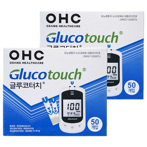 오상헬스케어 OHC 글루코터치 혈당측정지, 50개입, 2개