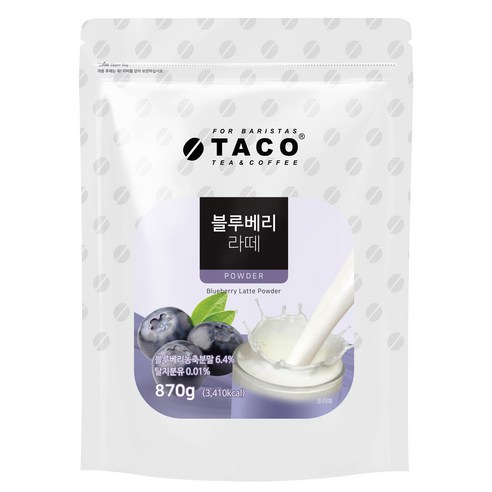 타코 블루베리라떼 파우치(870g) 분말, 870g, 1개입, 1개