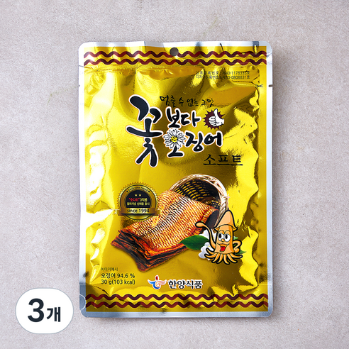 한양식품 꽃보다 오징어 소프트, 3개, 30g