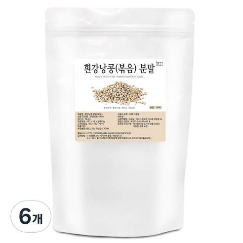 인그린 흰강낭콩 볶음 분말, 300g, 1개입, 6개