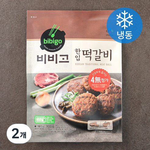 비비고 한입떡갈비 (냉동), 900g, 2개