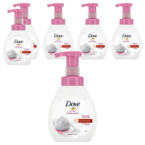 도브 포밍 핸드워시 피치 앤드 릴리, 240ml, 6개