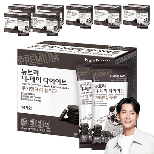 뉴트리디데이 다이어트 쉐이크 쿠키앤크림 14포, 350g, 8개