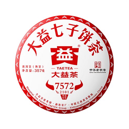 대익차 보이차 7572 (2101) 숙차, 357g, 1개입, 1개