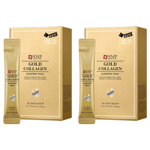 에스엔피 골드 콜라겐 슬리핑 팩 스틱형, 80ml, 2개