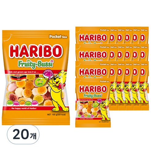 하리보 프리티부시, 100g, 20개