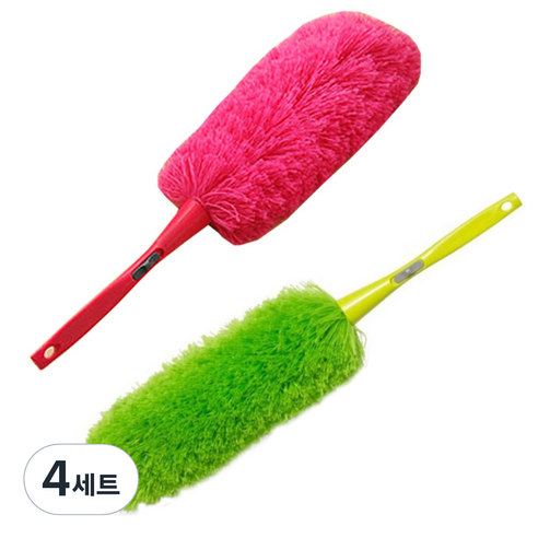 리버그린 초극세사 흡착 먼지 털이개 핑크 + 그린, 혼합 색상, 4세트